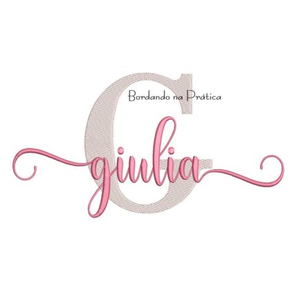 Matriz de Bordado - Nome Giulia Sobreposto