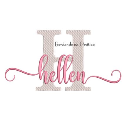 Matriz de Bordado - Nome Hellen Sobreposto