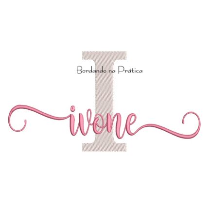 Matriz de Bordado - Nome Ivone Sobreposto