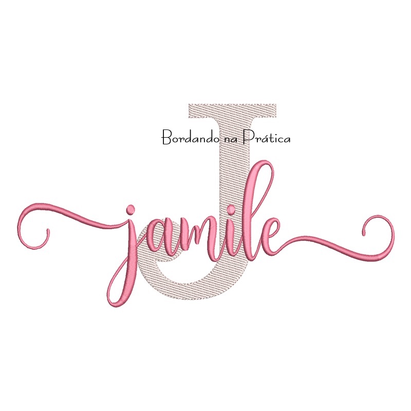 Matriz de Bordado - Nome Jamile Sobreposto
