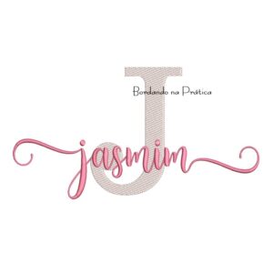 Matriz de Bordado - Nome Jasmim Sobreposto