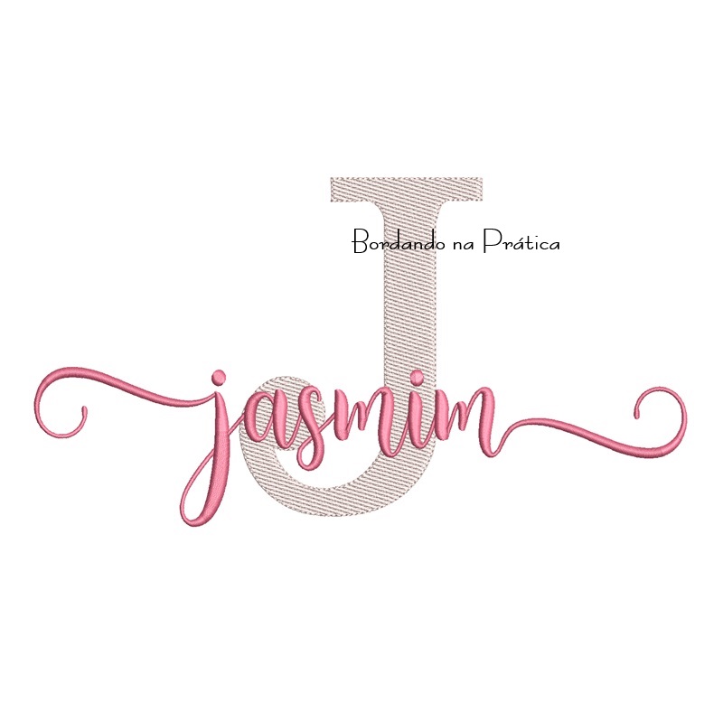 Matriz de Bordado - Nome Jasmim Sobreposto
