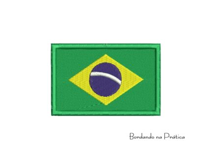Matriz de bordado Bandeira do Brasil para bordar em varios tamanhos grandes e pequenos