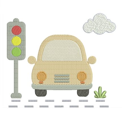 Matriz para Bordado - Carrinho no Semáforo