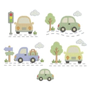 Matriz para Bordado - Coleção Carrinhos na Estrada