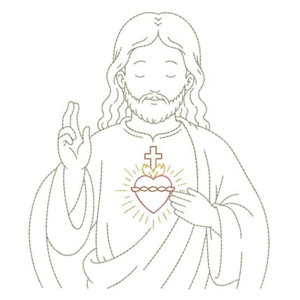 Matriz de Bordado - Jesus Sagrado Coração