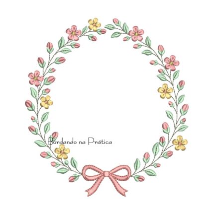 Matriz de Bordado - Moldura Flores