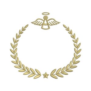 Matriz de Bordado - Moldura com Anjinho