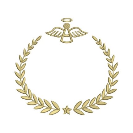 Matriz de Bordado - Moldura com Anjinho