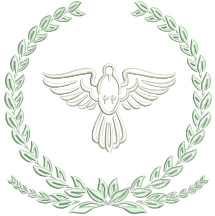 Matriz de Bordado - Moldura com Pombinha