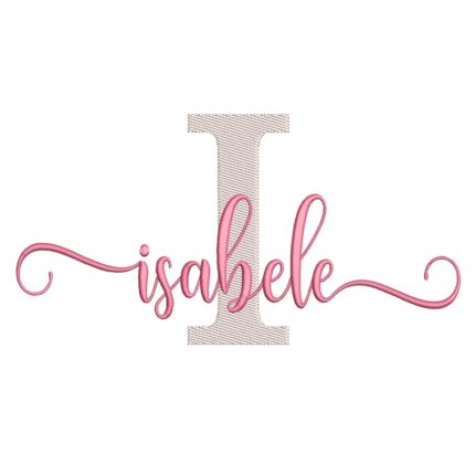 Matriz de Bordado - Nome Isabele Sobreposto