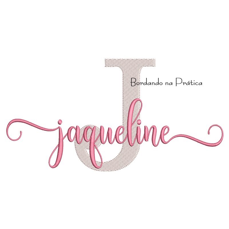 Matriz de Bordado - Nome Jaqueline Sobreposto Matriz de Bordado - Nome Jaqueline Sobreposto