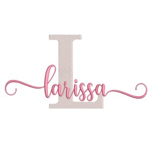 Matriz de Bordado - Nome Larissa Sobreposto