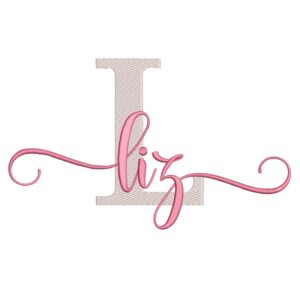 Matriz de Bordado - Nome Liz Sobreposto