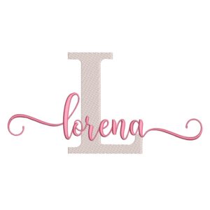 Matriz de Bordado - Nome Lorena Sobreposto