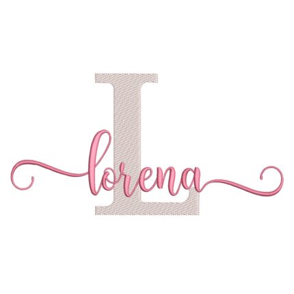 Matriz de Bordado - Nome Lorena Sobreposto