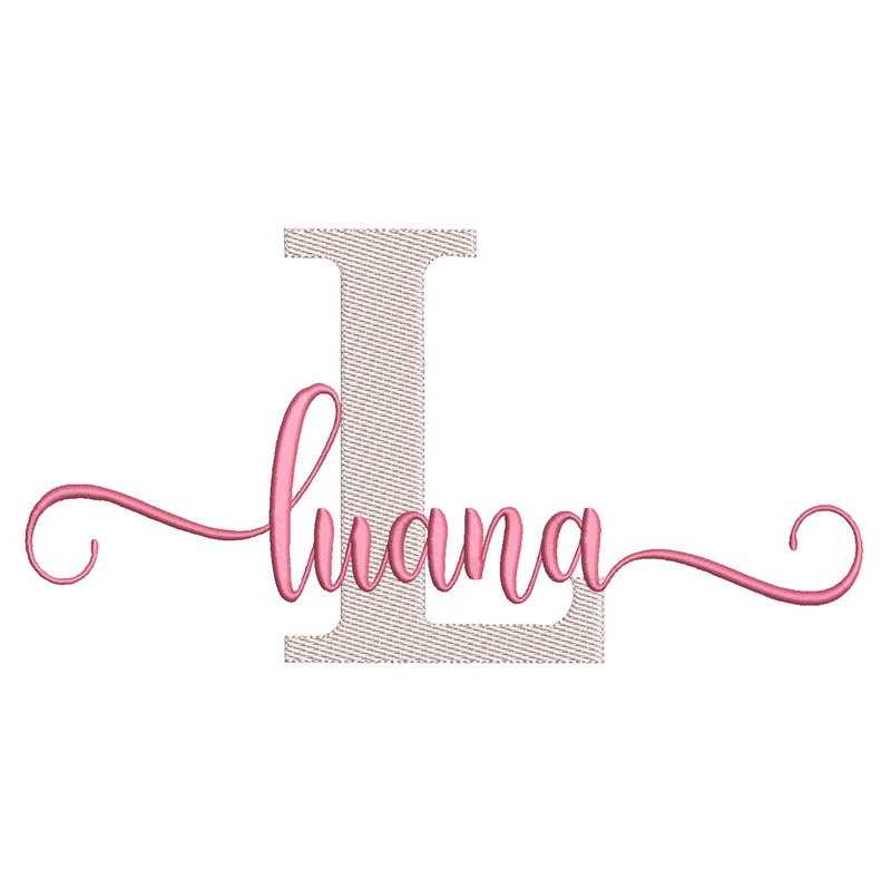 Matriz de Bordado - Nome Luana Sobreposto Matriz de Bordado - Nome Luana Sobreposto