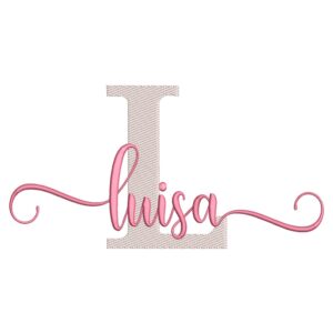 Matriz de Bordado - Nome Luisa Sobreposto