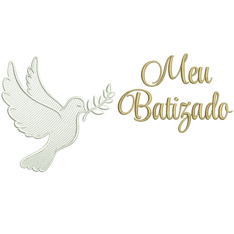 Matriz de Bordado - Pombo Meu Batizado