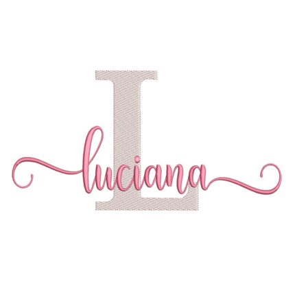 Matriz para Bordado Nome Luciana Sobreposto