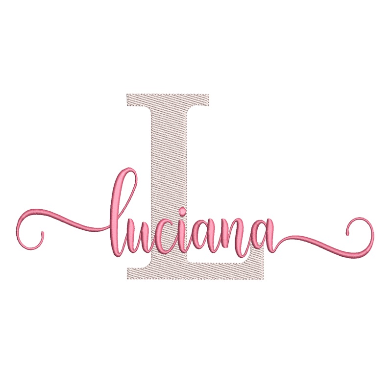 Matriz para Bordado Nome Luciana Sobreposto Matriz para Bordado Nome Luciana Sobreposto