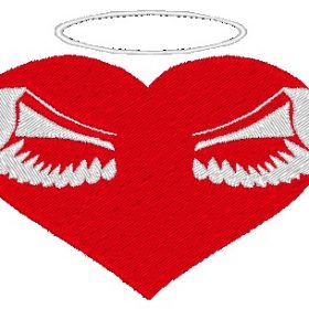 Matriz De Bordado- Coração com Asas