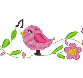 Matriz De Bordado - Passarinho No Ramo