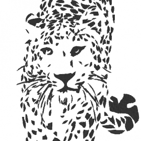 Matriz De Bordado - Onça De Frente