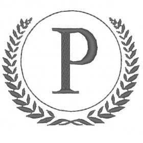 Matriz De Bordado - Letra P Decorado