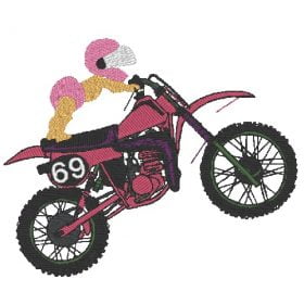 Matriz De Bordado Moto Do Bebê para Bordar. 