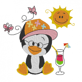 Matriz De Bordado - Pinguim