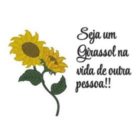 Matriz De Bordado - Frase Girassol