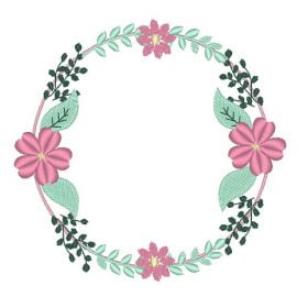 Matriz De Bordado - Moldura Flores