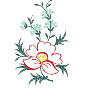 Matriz De Bordado Floral para bordar