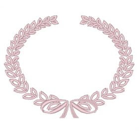 Matriz De Bordado Ramo Laço Vazado