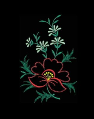 Matriz De Bordado Floral Grátis para bordar