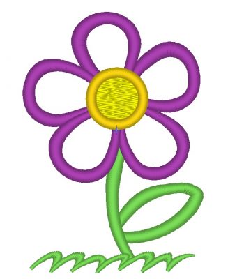 Matriz De Bordado - Flor Aplique - Imagem 2