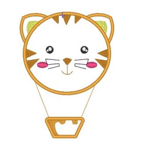 Matriz De Bordado - Tigre Com Balão Aplique