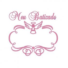 Matriz De Bordado - Moldura Meu Batizado