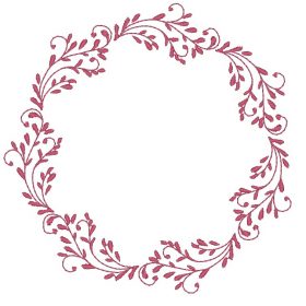 Matriz De Bordado - Moldura Folhas