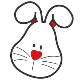 Matriz De Bordado - Cabeça do Coelhinho Aplique