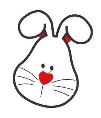 Matriz De Bordado - Cabeça do Coelhinho Aplique