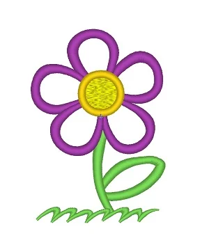 Matriz De Bordado - Flor Aplique