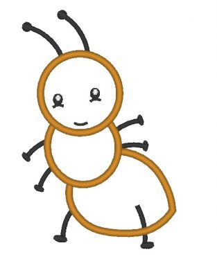 Matriz De Bordado - Formiguinha Aplique - Imagem 2