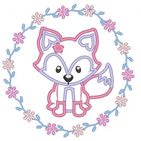 Matriz De Bordados - Moldura Raposa