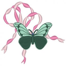 Matriz De Bordado Borboleta com laço