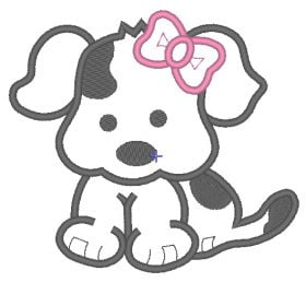 Matriz De Bordado - Filhotinho De cachorro Aplique