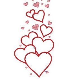 Matriz De Bordado - Corações Aplique