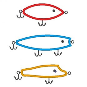 Matriz De Bordado - Iscas de Peixe Aplique