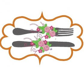 Matriz De Bordado - Talheres Aplique